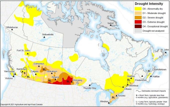 AAFC drought map